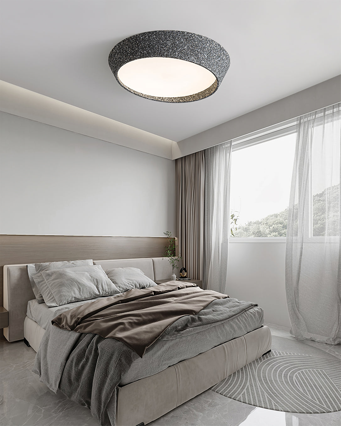 NovaLume LED loftlampe med håndformet skærm og varm glød