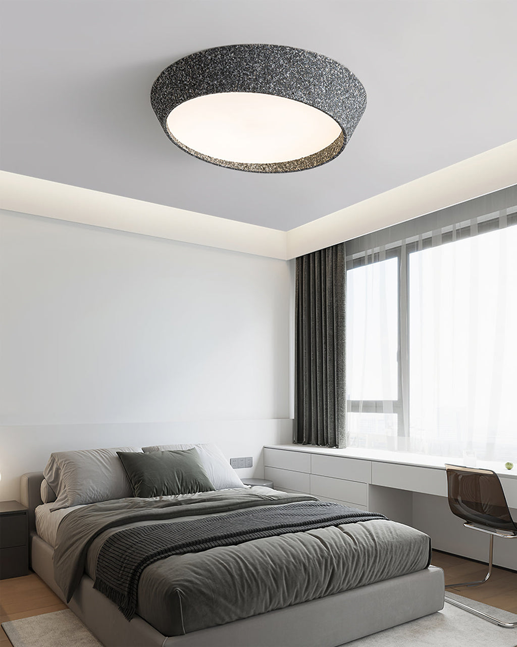 NovaLume LED loftlampe med håndformet skærm og varm glød