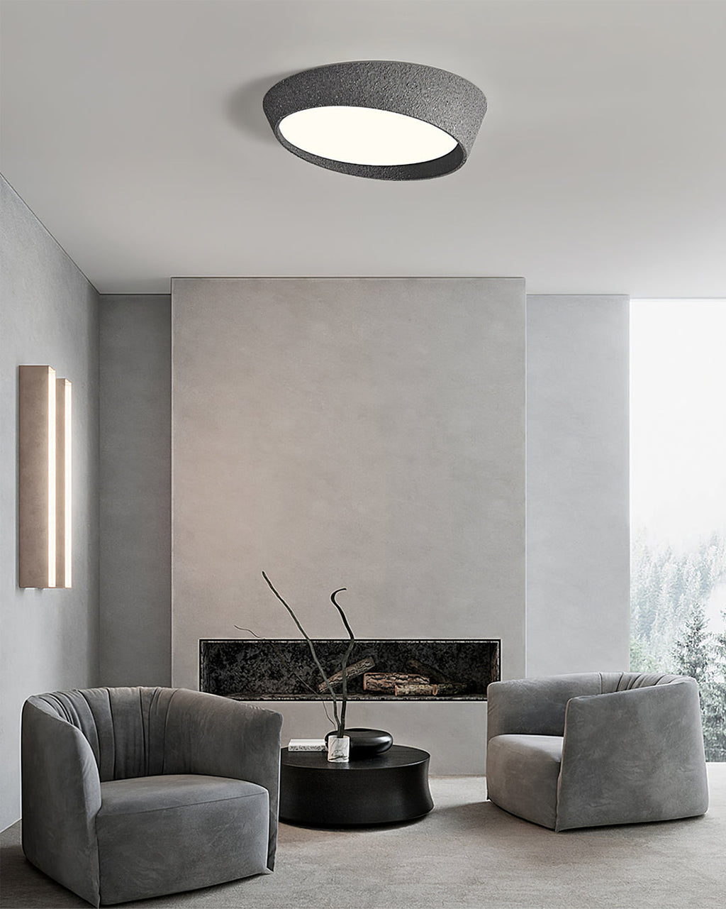 NovaLume LED loftlampe med håndformet skærm og varm glød