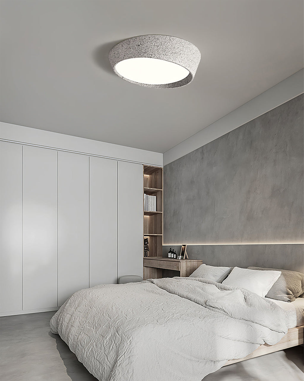 NovaLume LED loftlampe med håndformet skærm og varm glød