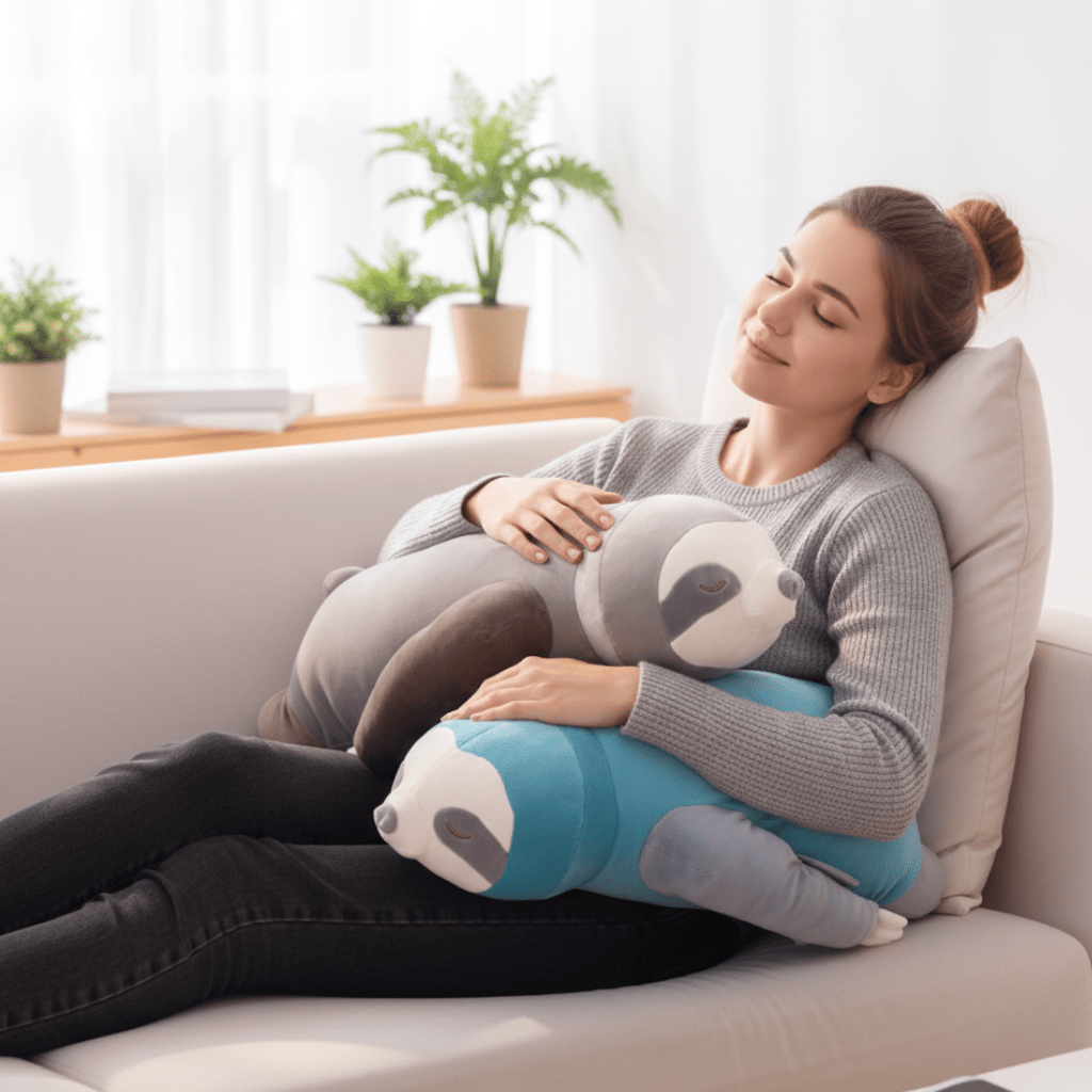 צעצוע דובון עצלן ענק CalmCloud לחיבוק והרפיה לילדים ומבוגרים