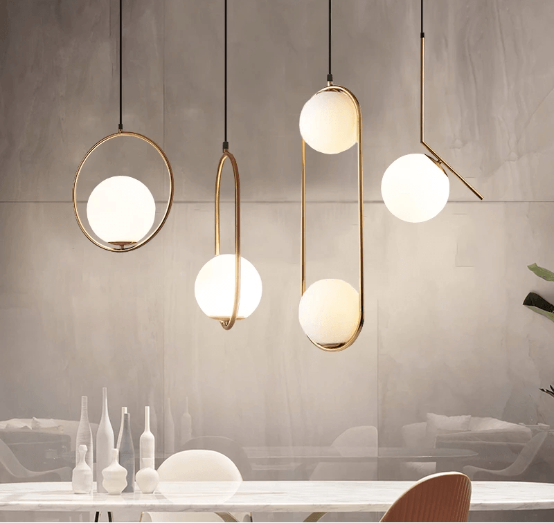 LumaOrbs Glass Ball Pendant Lights For Table Decor