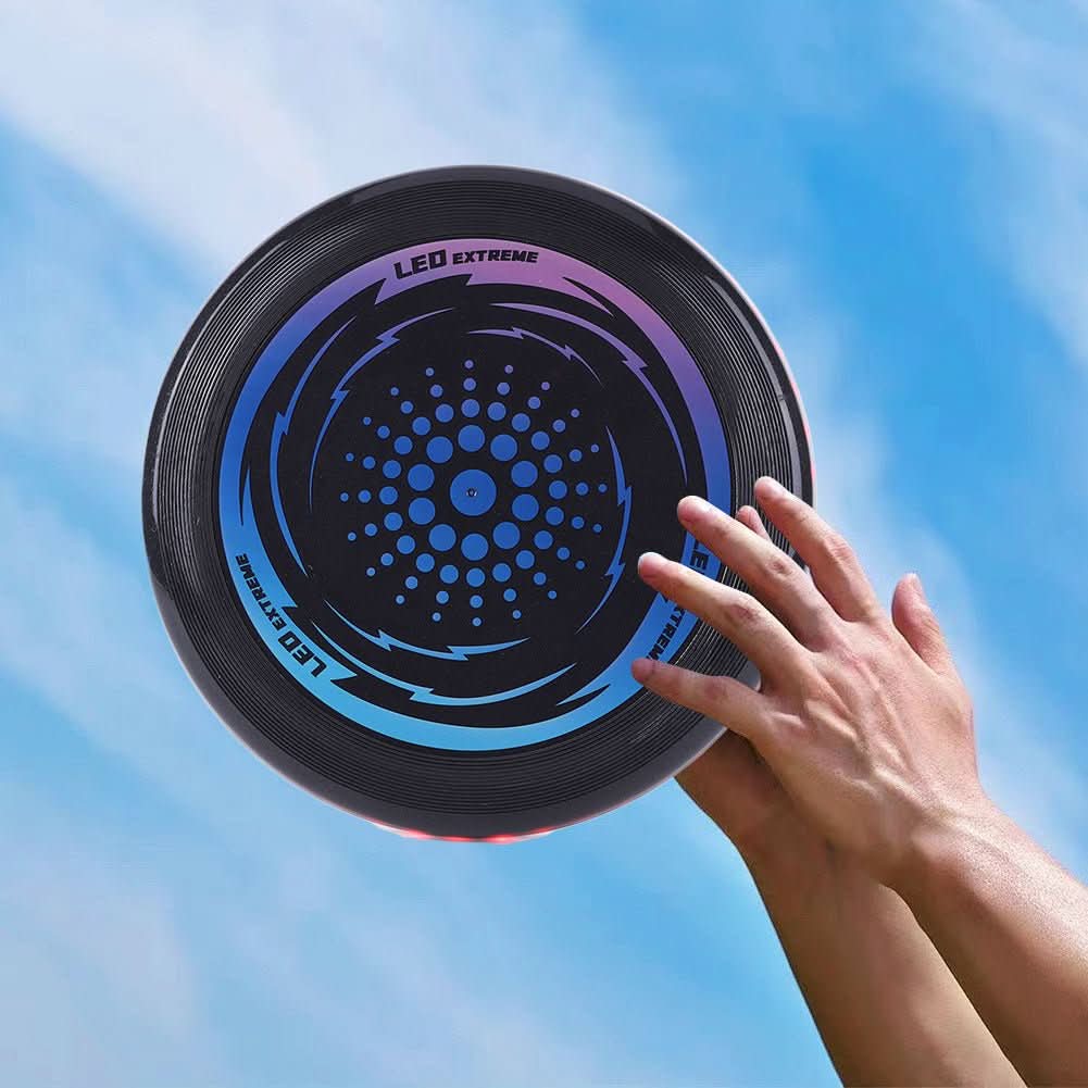 LumaGlide Frisbee LED Luminos pentru Jocuri Nocturne și Distracție în Aer Liber