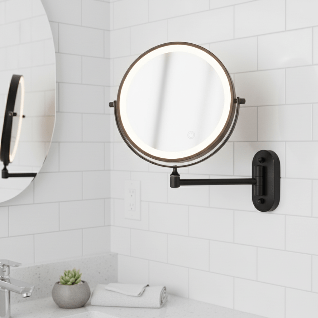 Luxmirror Adjustable Magnifying Mirror With Arm For Precise Makeup