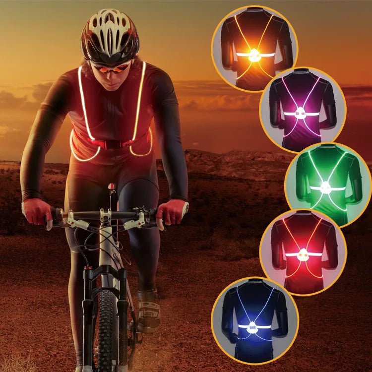 Chaleco Reflectante LED LumaGuard para Correr, Ciclismo y Caminar