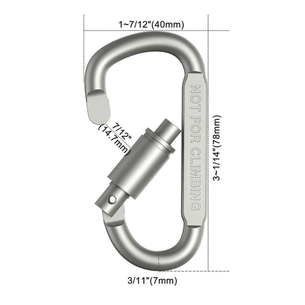 Ensemble de crochets en aluminium verrouillables TrailLock pour amateurs de plein air et port quotidien