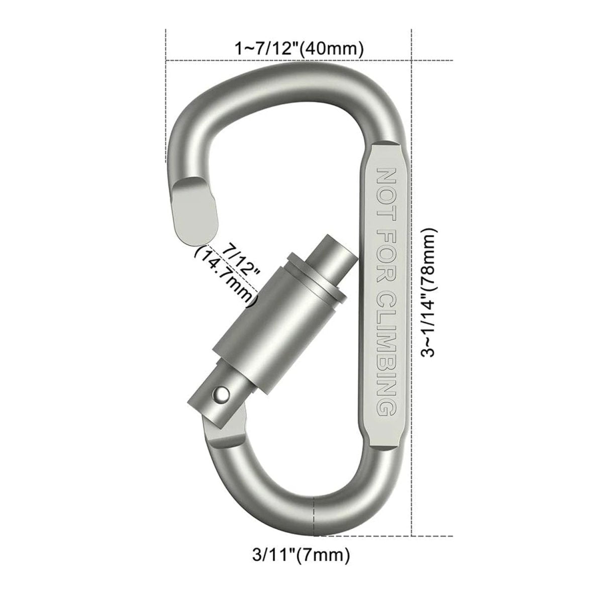 Ensemble de crochets en aluminium verrouillables TrailLock pour amateurs de plein air et port quotidien