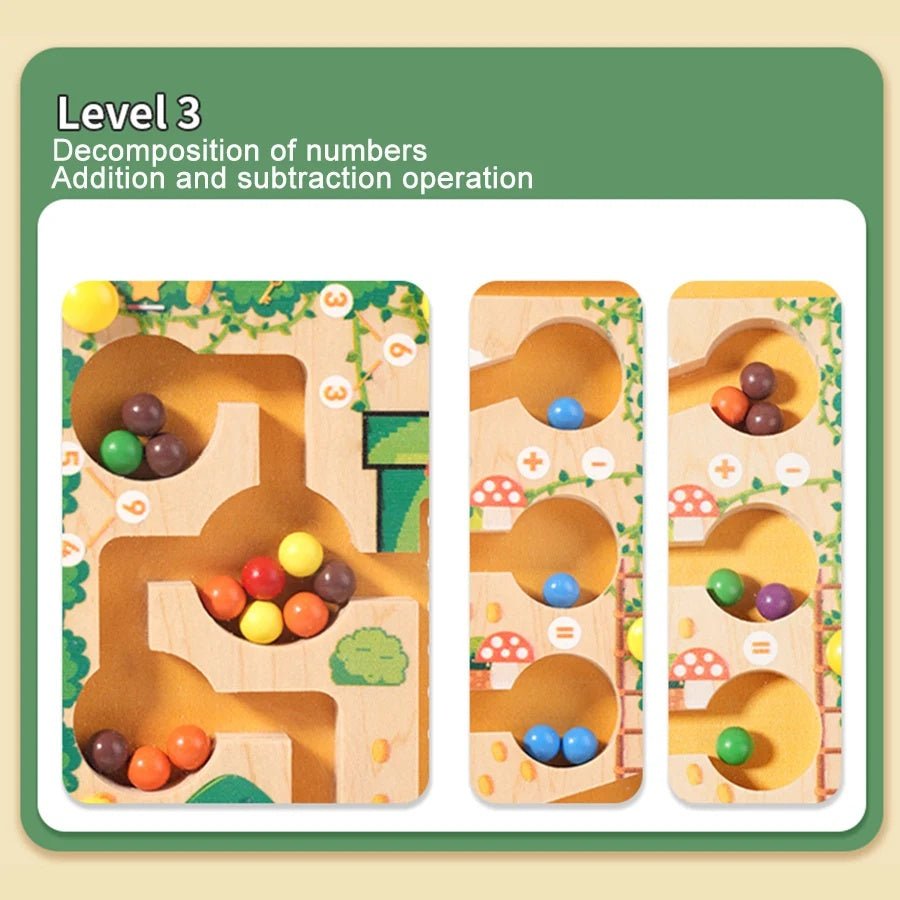 CountPath Montessori Magnetic Labyrinth for Numbers, Colors, and Logic