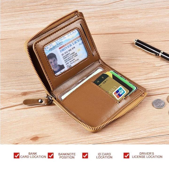 Herrplånbok med RFID-skydd och korthållare för vardagsbruk