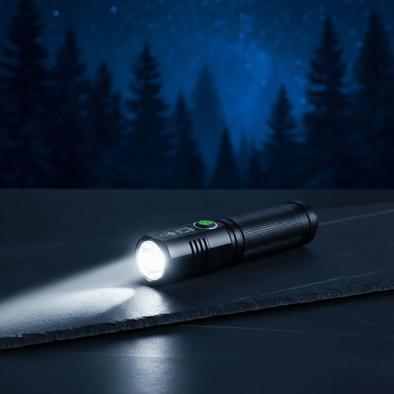 Linterna LED Recargable Tipo C NovaLumen de Alta Potencia 100000 Lúmenes para Uso Exterior