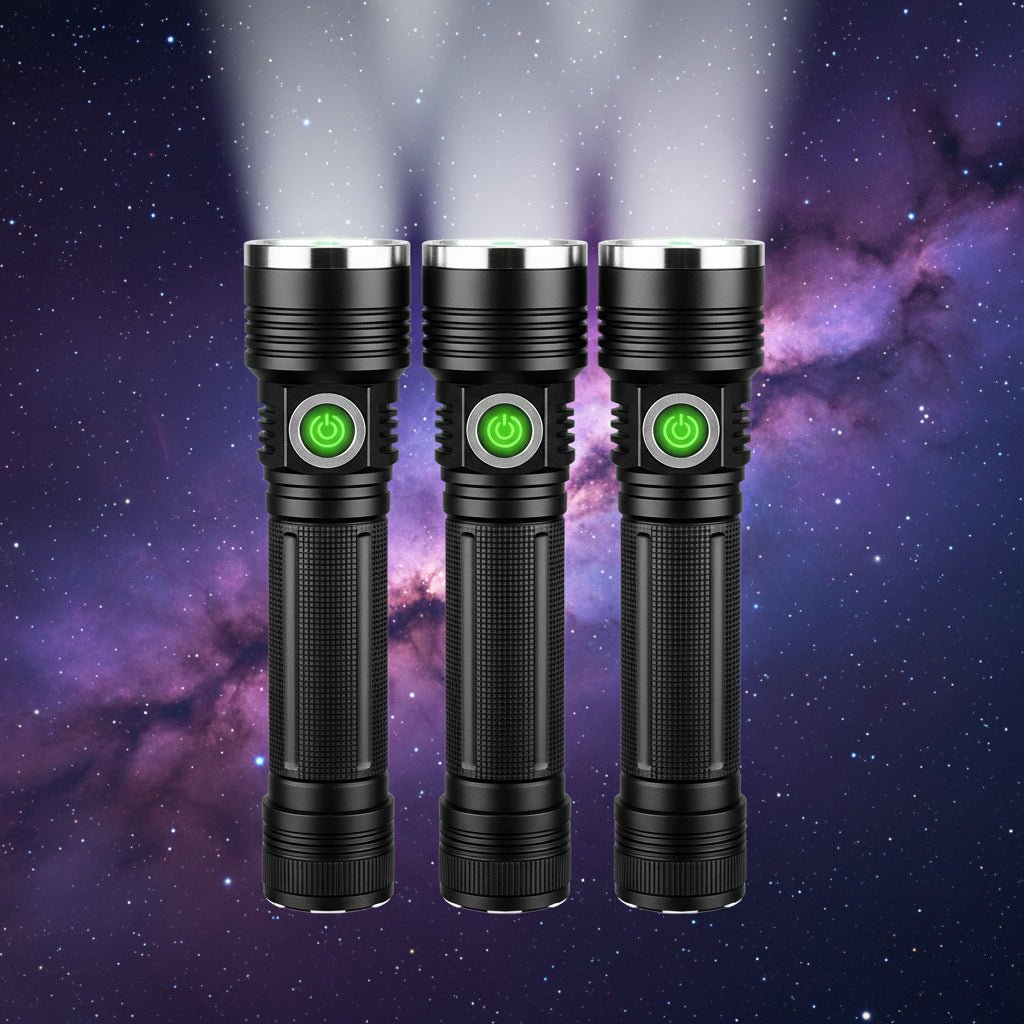 Linterna LED Recargable Tipo C NovaLumen de Alta Potencia 100000 Lúmenes para Uso Exterior