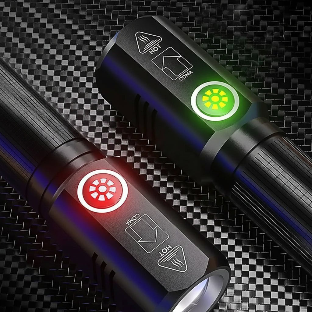 Linterna LED Recargable Tipo C NovaLumen de Alta Potencia 100000 Lúmenes para Uso Exterior