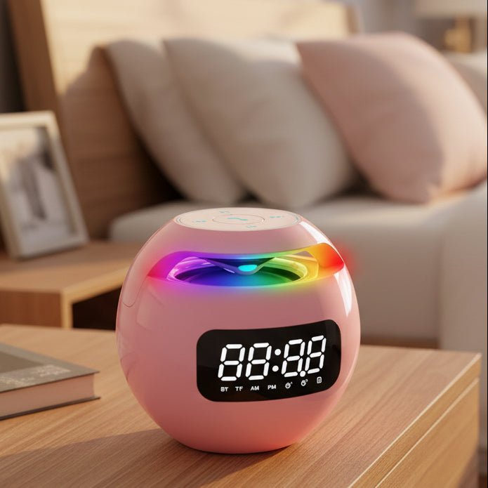 Budzik Sonicdawn z delikatnym światłem budzenia, oświetleniem ambientowym i głośnikiem Bluetooth