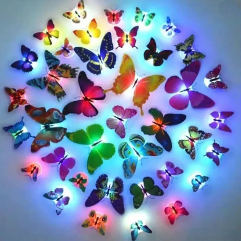 Autocollant mural papillon 3D LED LumaWisp pour éclairage d'ambiance nocturne