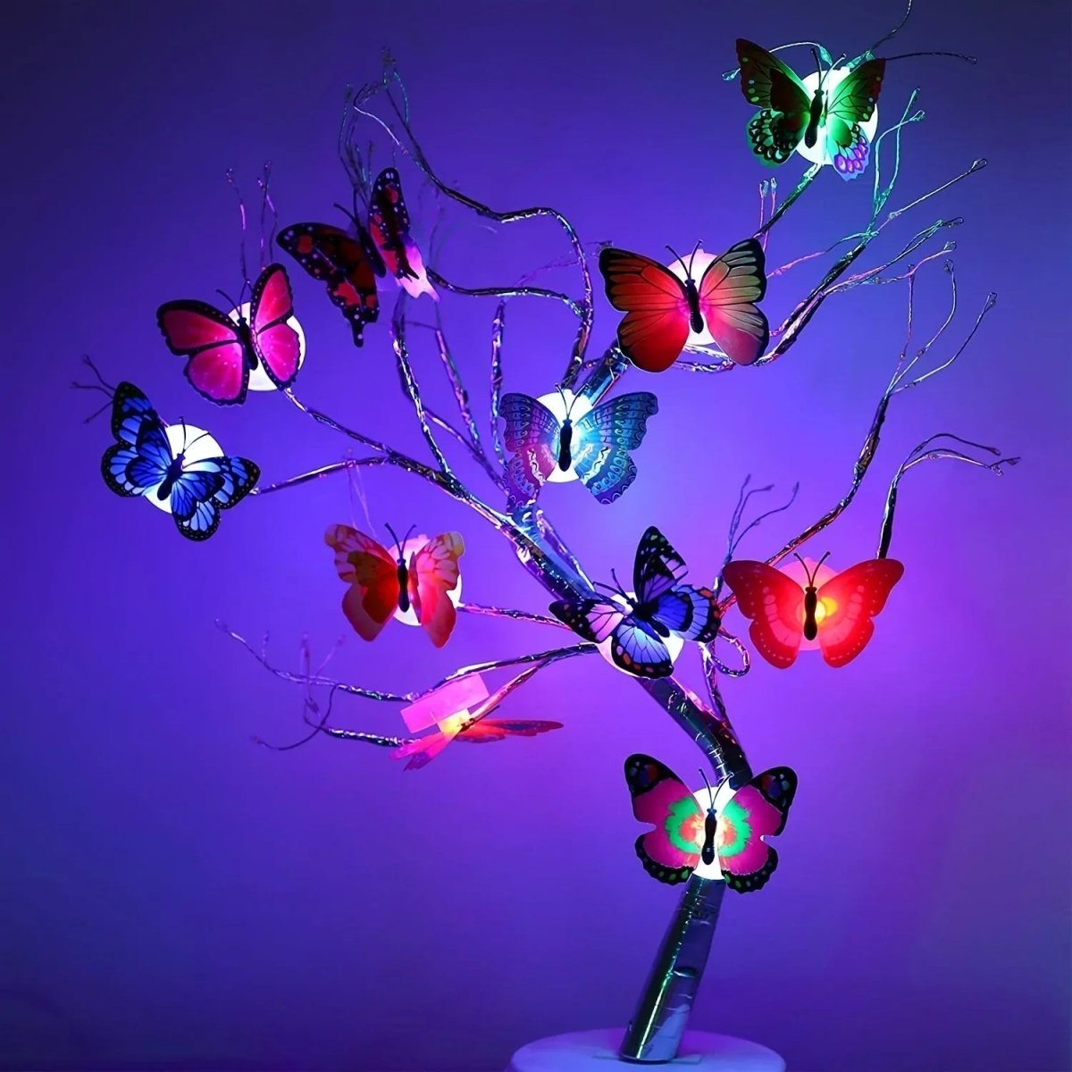 Autocollant mural papillon 3D LED LumaWisp pour éclairage d'ambiance nocturne