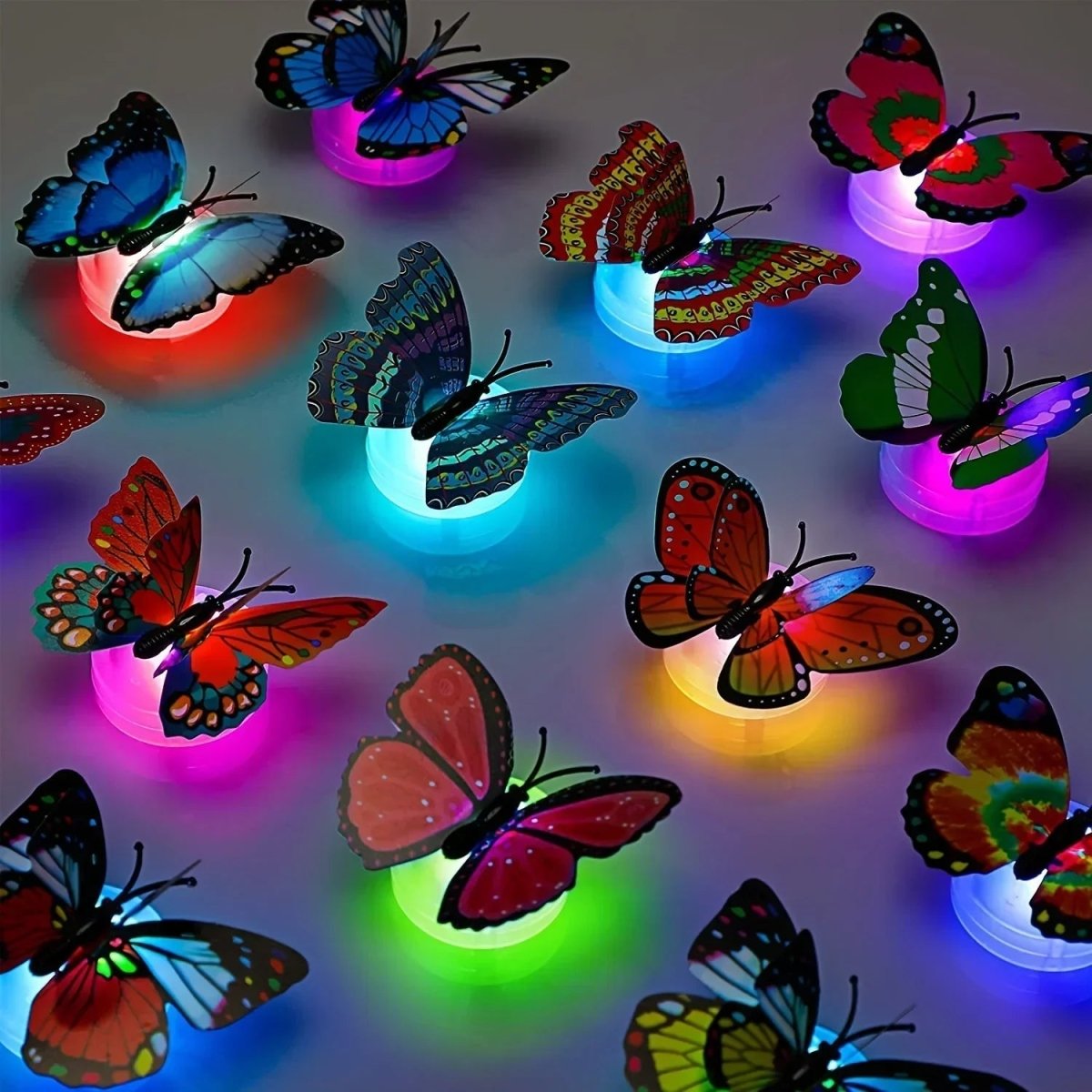 Autocollant mural papillon 3D LED LumaWisp pour éclairage d'ambiance nocturne