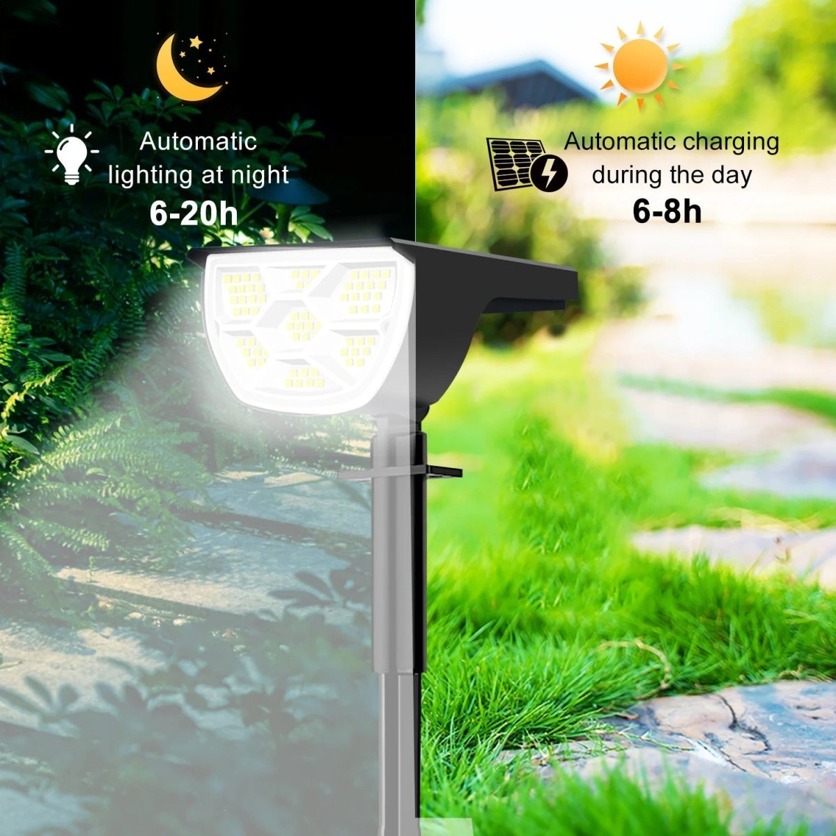 Foco de Jardín Solar SolBright con Brillo Ajustable para Propietarios de Viviendas