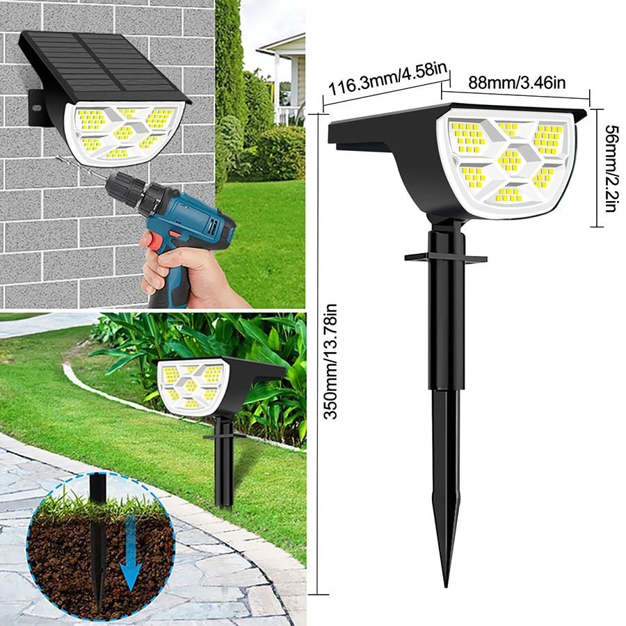 Foco de Jardín Solar SolBright con Brillo Ajustable para Propietarios de Viviendas