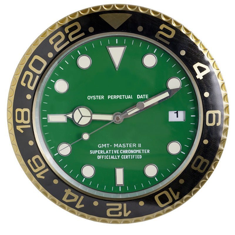 Reloj de Pared Silencioso AuroraTime con Manecillas Luminiscentes para Sala de Estar