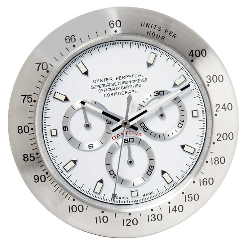 Reloj de Pared Silencioso AuroraTime con Manecillas Luminiscentes para Sala de Estar