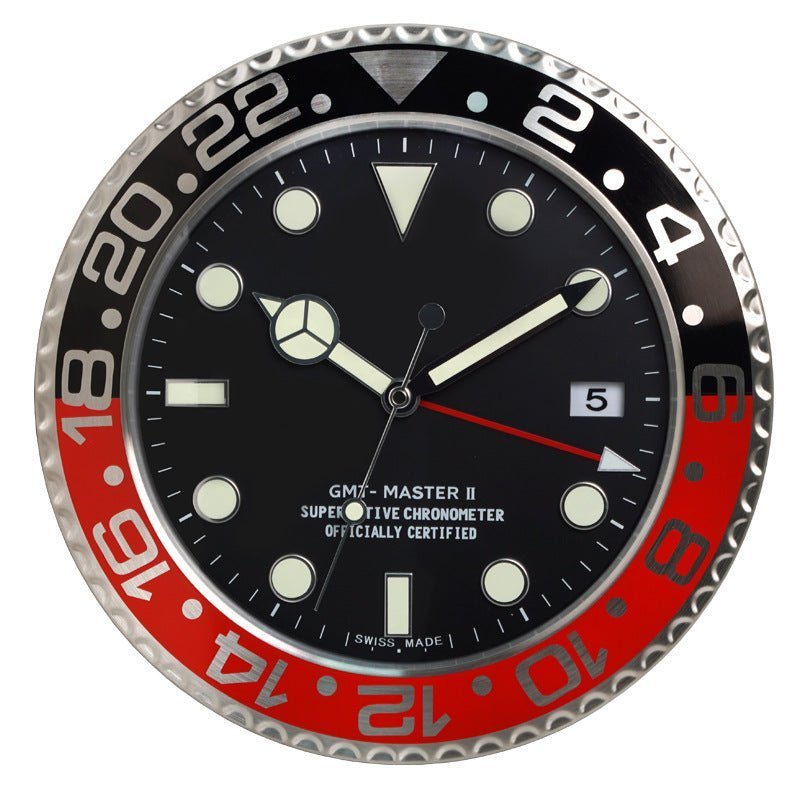 Reloj de Pared Silencioso AuroraTime con Manecillas Luminiscentes para Sala de Estar