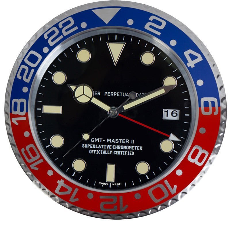 Reloj de Pared Silencioso AuroraTime con Manecillas Luminiscentes para Sala de Estar