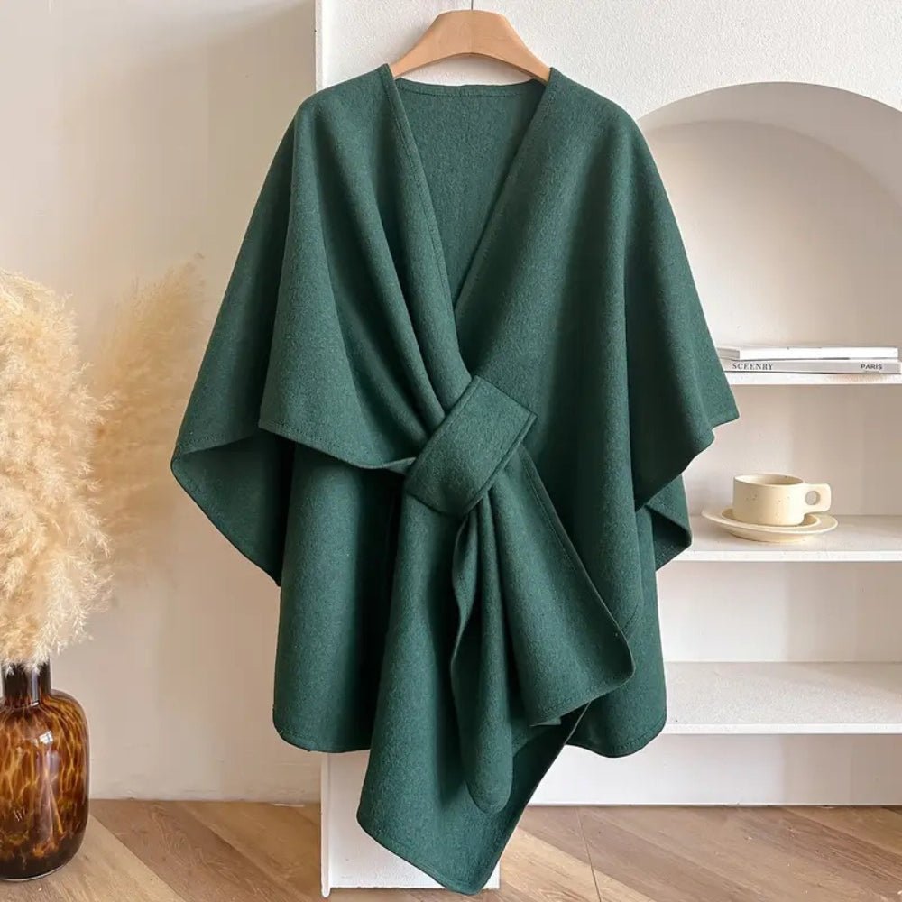 AuraWrap All Seasons Poncho And Scarf Coat For Everyday Style