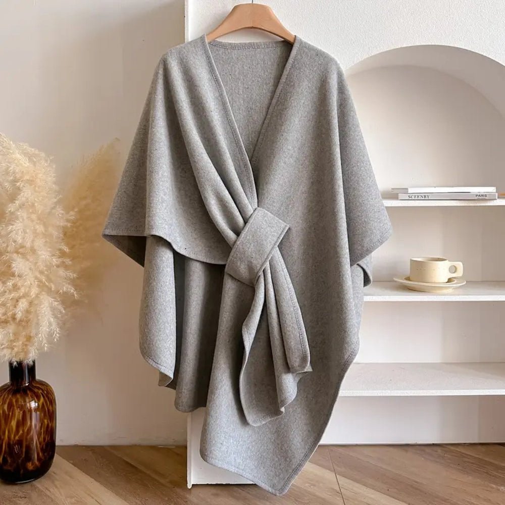 AuraWrap All Seasons Poncho And Scarf Coat For Everyday Style
