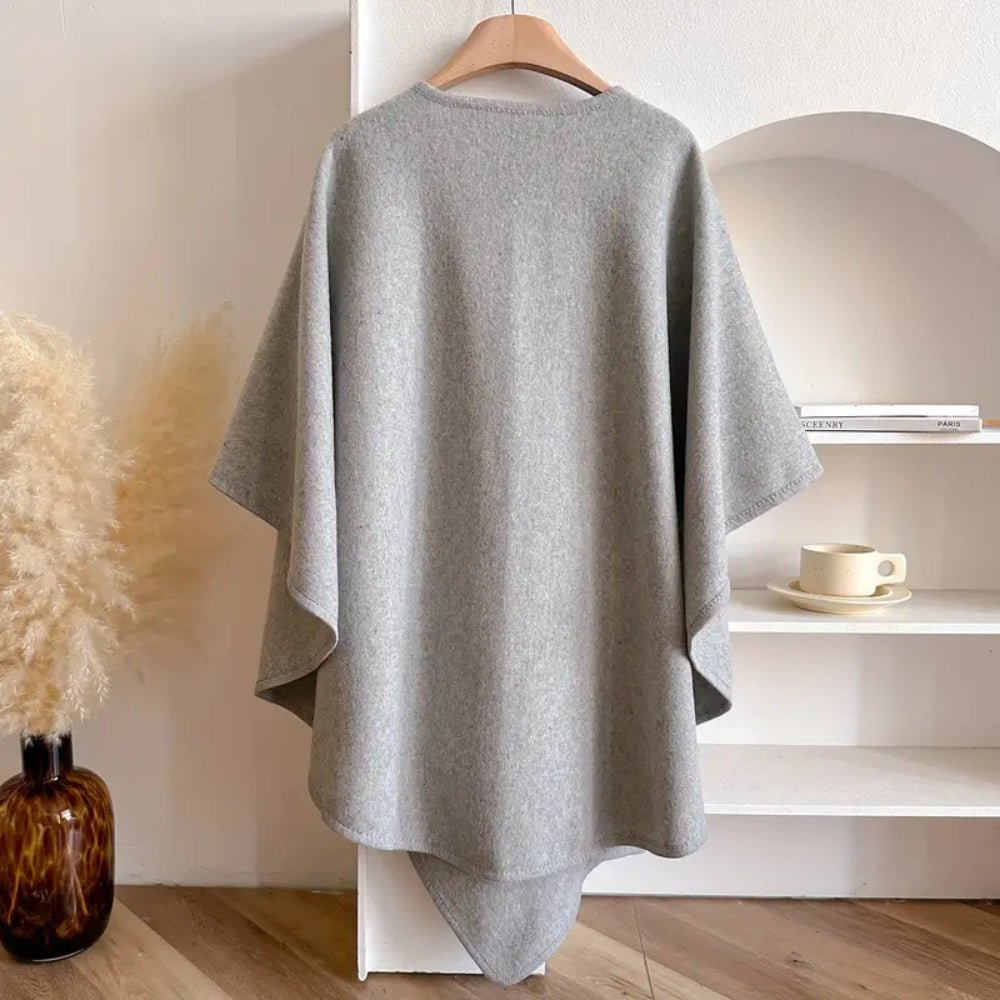 AuraWrap All Seasons Poncho And Scarf Coat For Everyday Style
