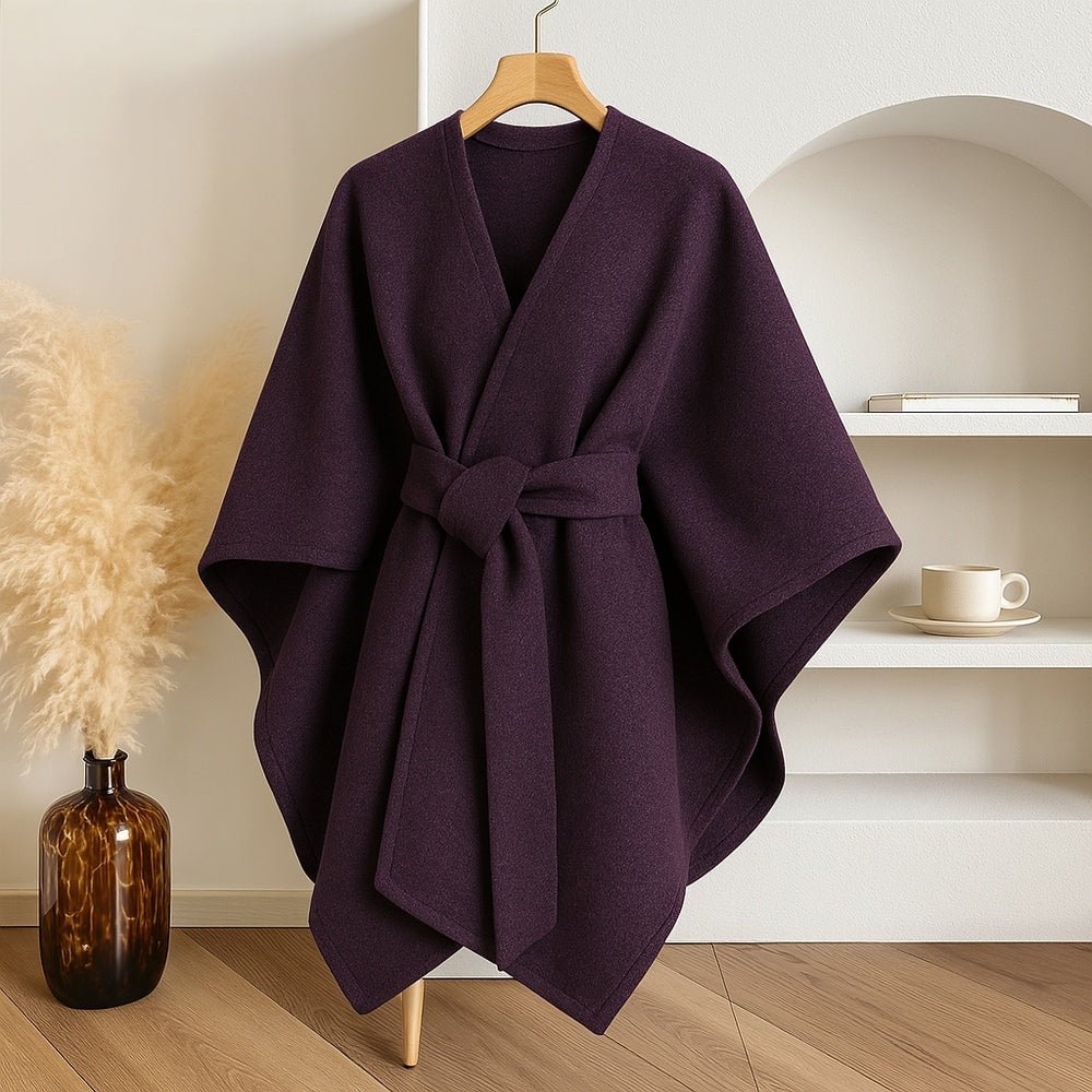 AuraWrap All Seasons Poncho And Scarf Coat For Everyday Style