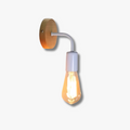 Lampada da Parete AetherForge con Design Moderno Retrò in Legno e Ferro