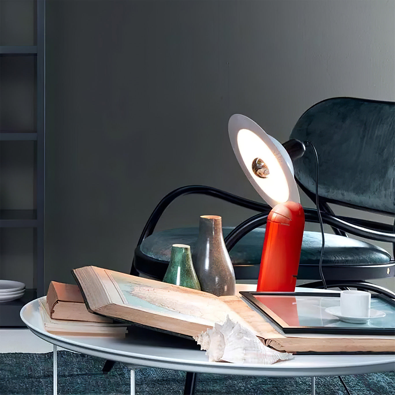 LumaCraft Dual Direct And Indirect Lighting Adjustable Shade Table Lamp