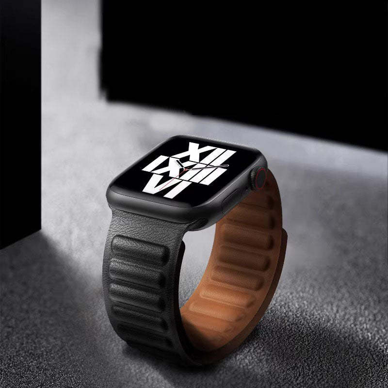 Apple Watch Leather Strap With Magnetic Link For SE And Ultra Series