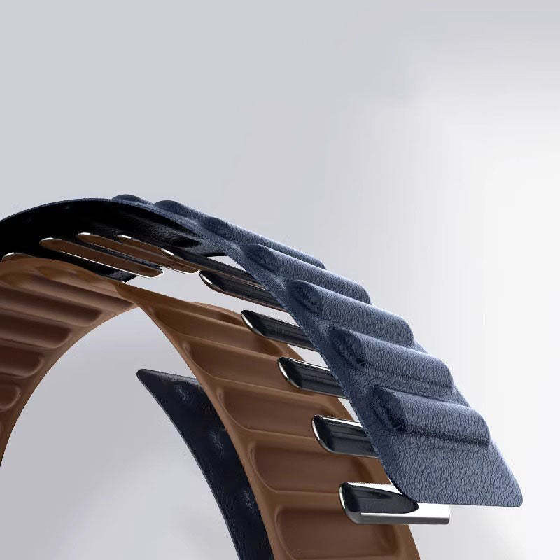 Apple Watch Leather Strap With Magnetic Link For SE And Ultra Series