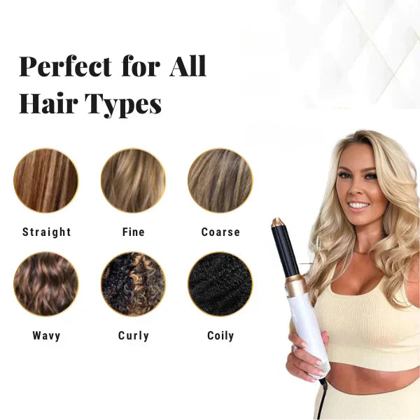 AeroLux 4-In-1 Hair Styler With Drying, Curling, Straightening And Volume