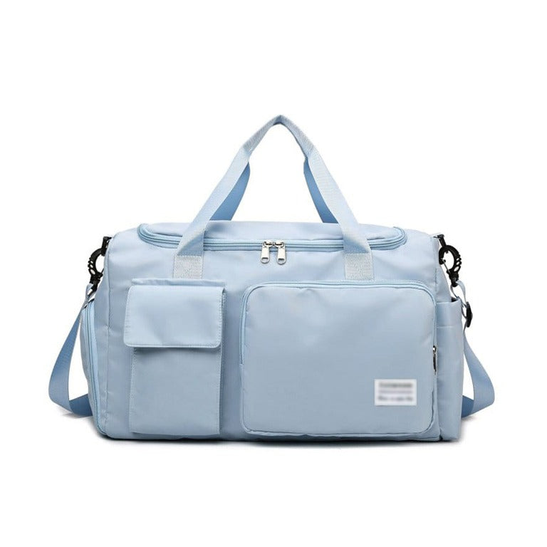 Bolsa de viaje versátil para gimnasio con múltiples bolsillos y compartimento para zapatos