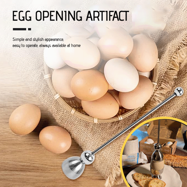 Eggåpner i rustfritt stål for bløtkokte og frokostegg Kjøkkengadget