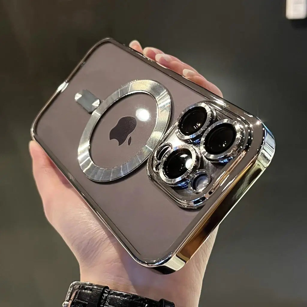 iPhone magnetisk belagt klar etui med blød finish