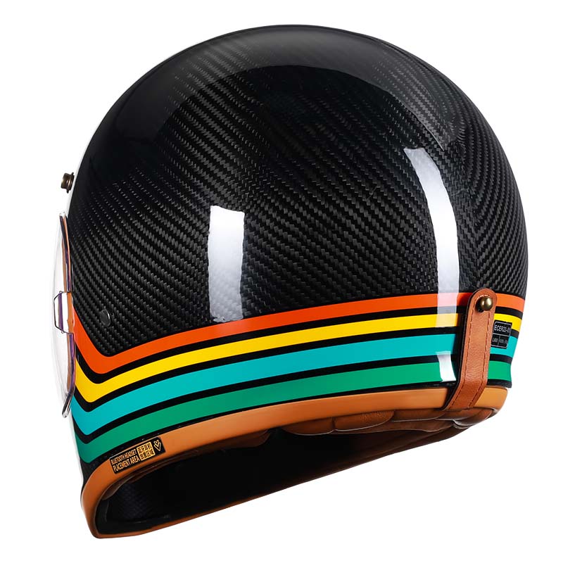 NovaGuard Carbon Fiber Full Face Motorcycle Helmet DOT ECE Certified