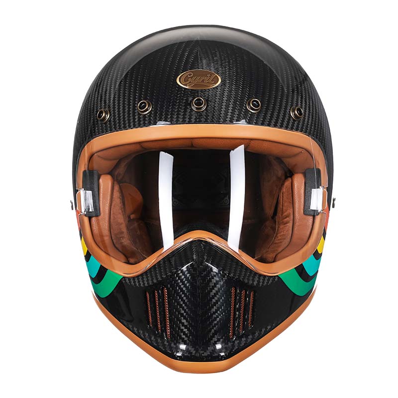 NovaGuard Carbon Fiber Full Face Motorcycle Helmet DOT ECE Certified
