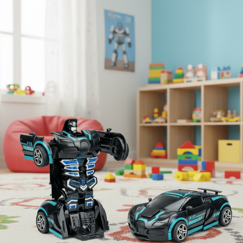 RoboNova Transformerbar Robot Sportsbil for Barn 2 i 1 STEM-leke