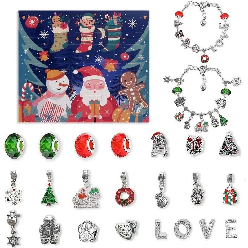 LumaCraft Weihnachtsarmband Adventskalender 24 Tage Bastelspaß für Kinder