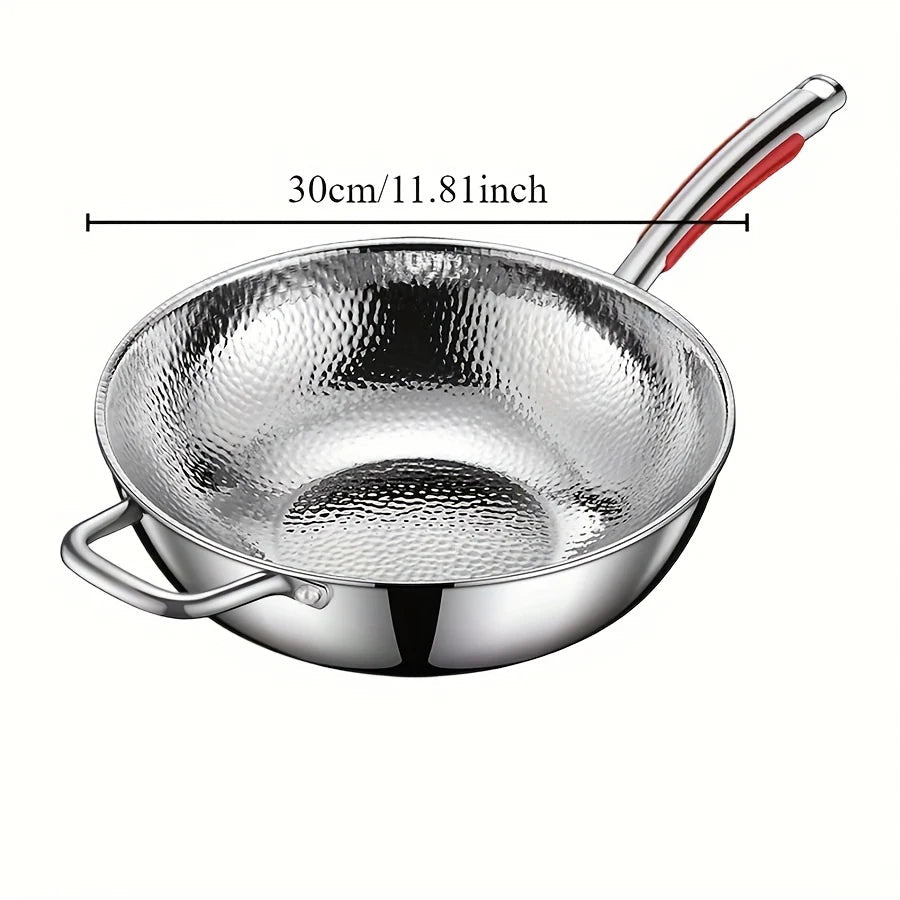 NovaPrime Titanium Wok For Induction Stovetops With Rounded Bottom Stir Fry Pan