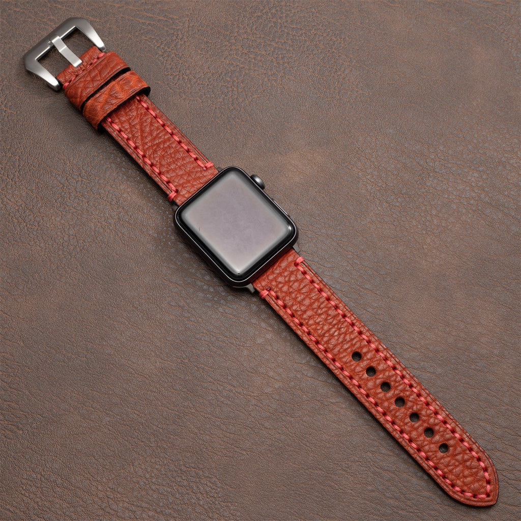 IronCrest Deri Kayış Apple Watch Tüm Seriler ve Ultra için