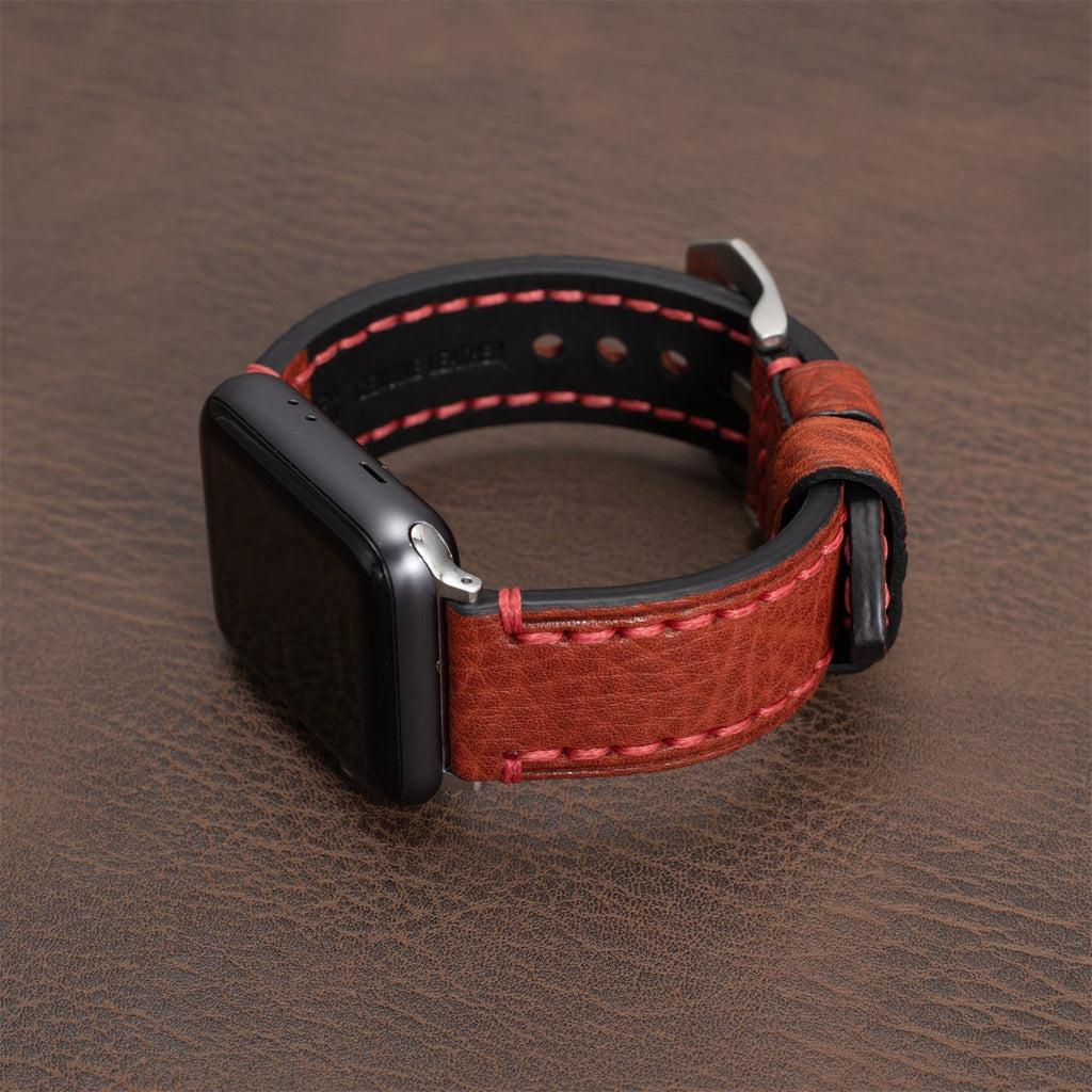 IronCrest Deri Kayış Apple Watch Tüm Seriler ve Ultra için