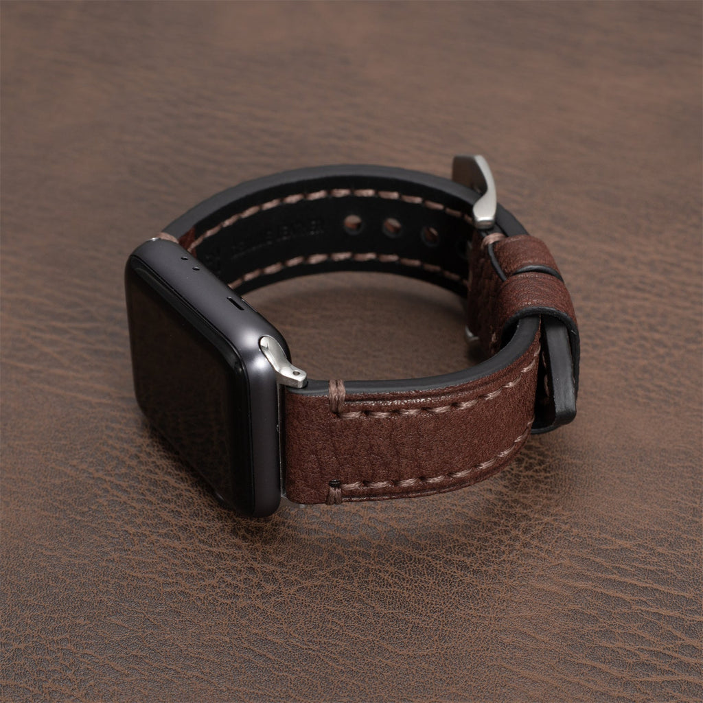 IronCrest Deri Kayış Apple Watch Tüm Seriler ve Ultra için