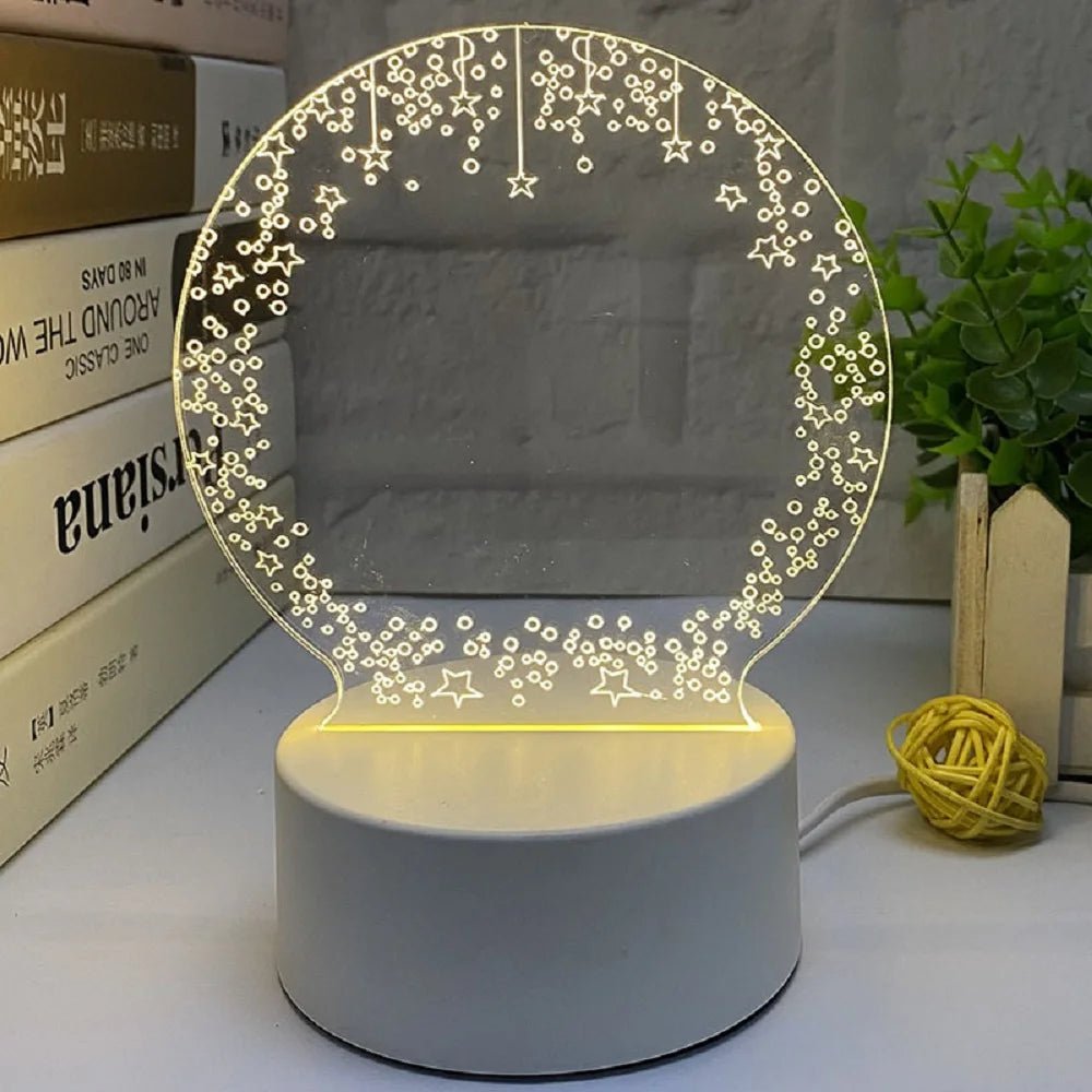 שלט מואר LED עם טוש למחיקה יבשה לשולחן עבודה ביתי של LumaGlyph