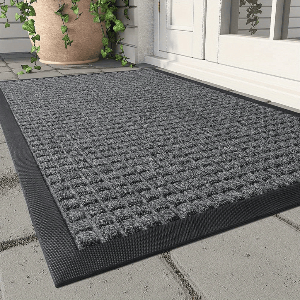 Sturdy Slip Resistant Doormat For Scraping Dirt At Entrance