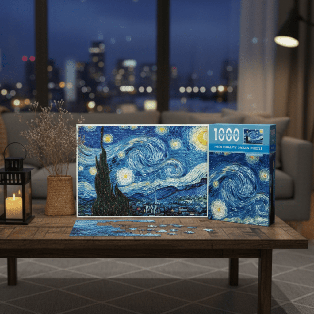 Puzzle compact LumaCraft Van Gogh 1000 pièces pour amateurs d'art Couleurs vives