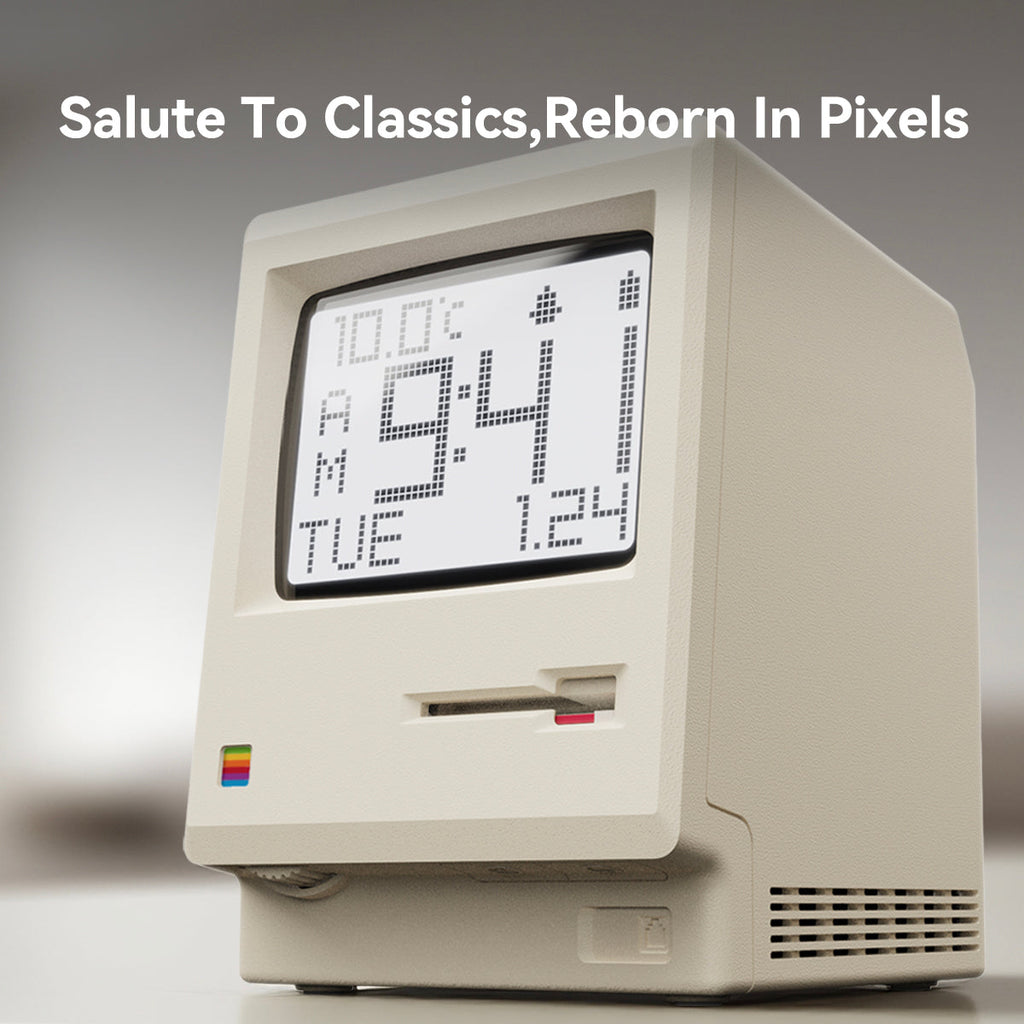 NexaTick Retro Computer Look Digital Alarm Clock for Home Office and Desk Decor